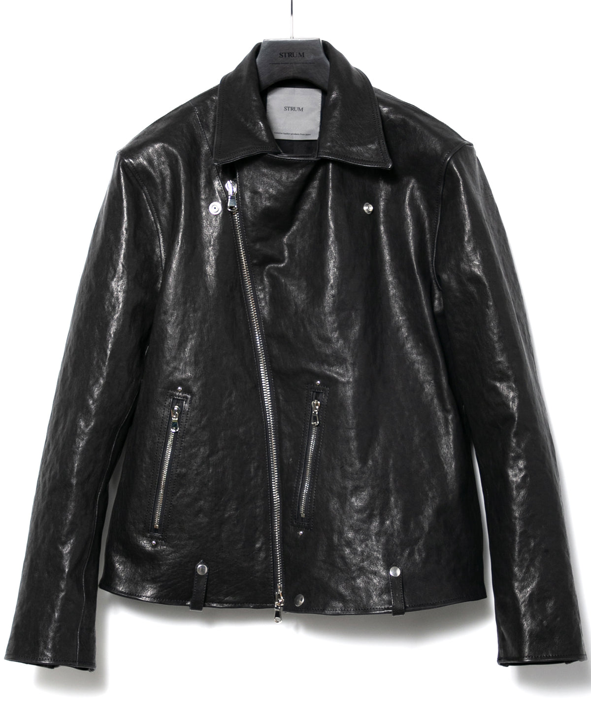 Pit Vegetable Full Tanned Shrunken Horsehide HI-FLYER Double Riders Grande Fit - BLACK