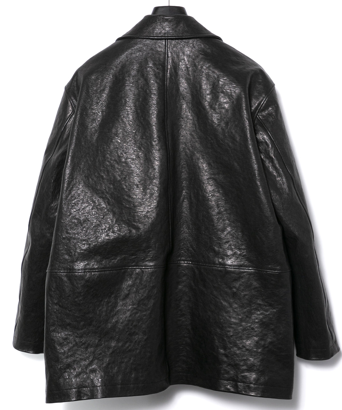 Pit Vegetable Full Tanned Shrunk Horsehide Car Coat LEFTY - BLACK