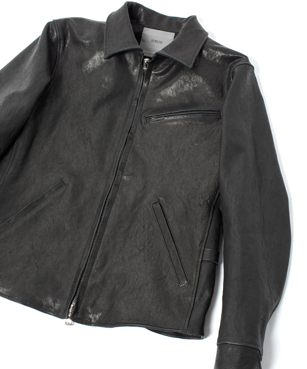 Pit Vegetable Full Tanned Shrunken Horse Hide Sports Jacket - Black