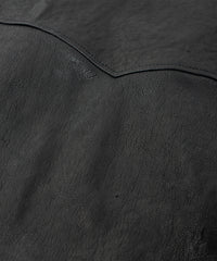 Pit Vegetable Full Tanned Shrunken Horse Hide Sports Jacket - Black