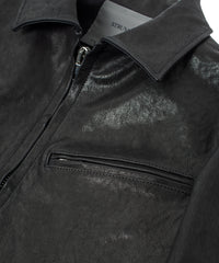 Pit Vegetable Full Tanned Shrunken Horse Hide Sports Jacket - Black