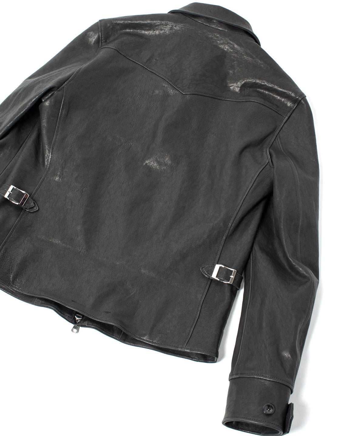 Pit Vegetable Full Tanned Shrunken Horse Hide Sports Jacket - Black