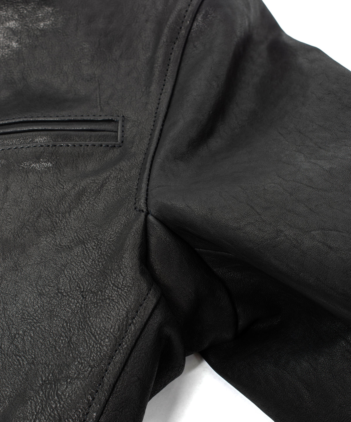 Pit Vegetable Full Tanned Shrunken Horse Hide Sports Jacket - Black
