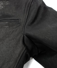Pit Vegetable Full Tanned Shrunken Horse Hide Sports Jacket - Black