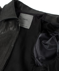 Pit Vegetable Full Tanned Shrunken Horse Hide Sports Jacket - Black