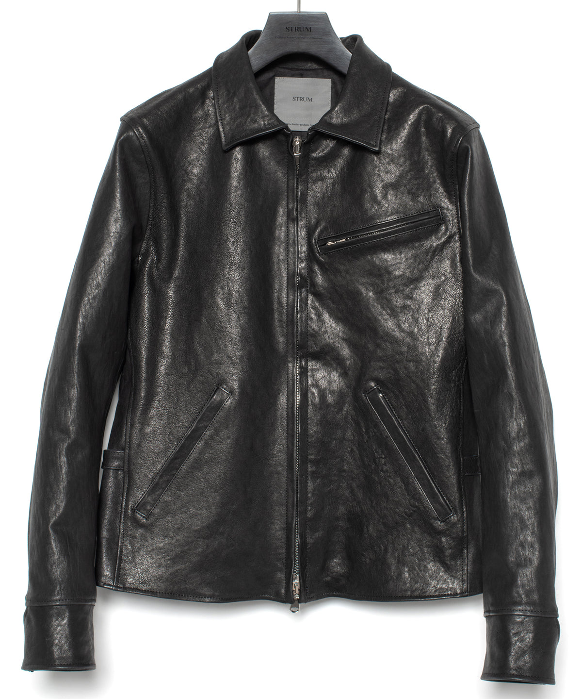 Pit Vegetable Full Tanned Shrunken Horse Hide Sports Jacket - Black