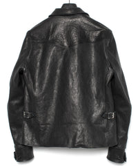 Pit Vegetable Full Tanned Shrunken Horse Hide Sports Jacket - Black