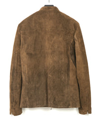スエード ホースハイド JUDE シングルライダースジャケット - BROWN KHAKI