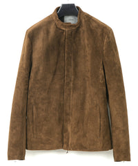 スエード ホースハイド JUDE シングルライダースジャケット - BROWN KHAKI