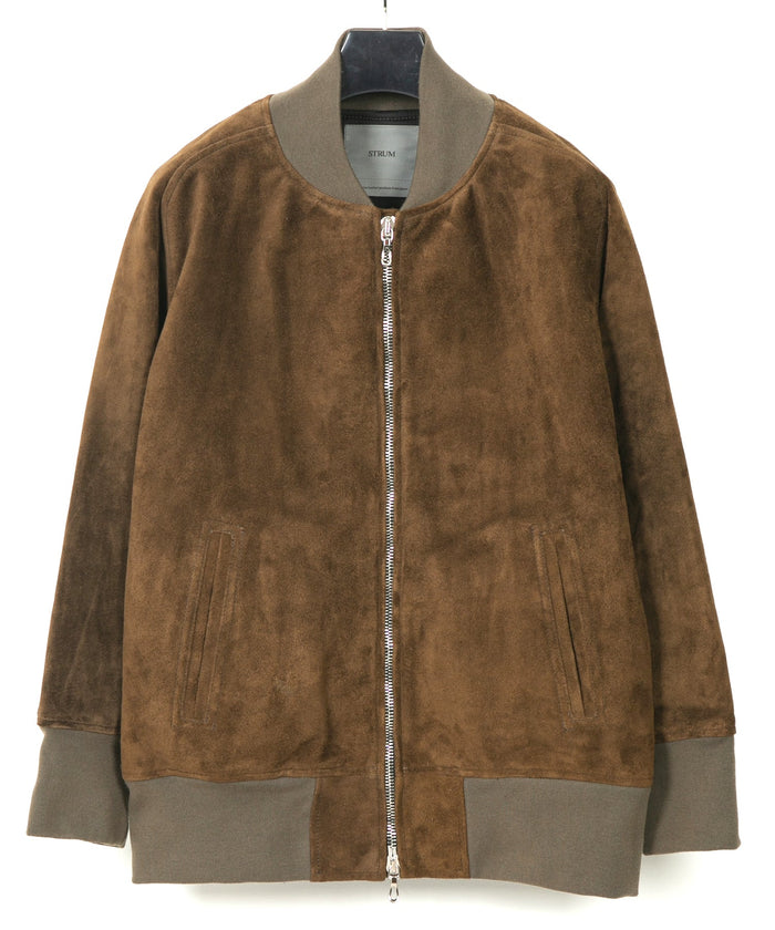 スエード ホースハイド CRANK ブルゾン - BROWN KHAKI
