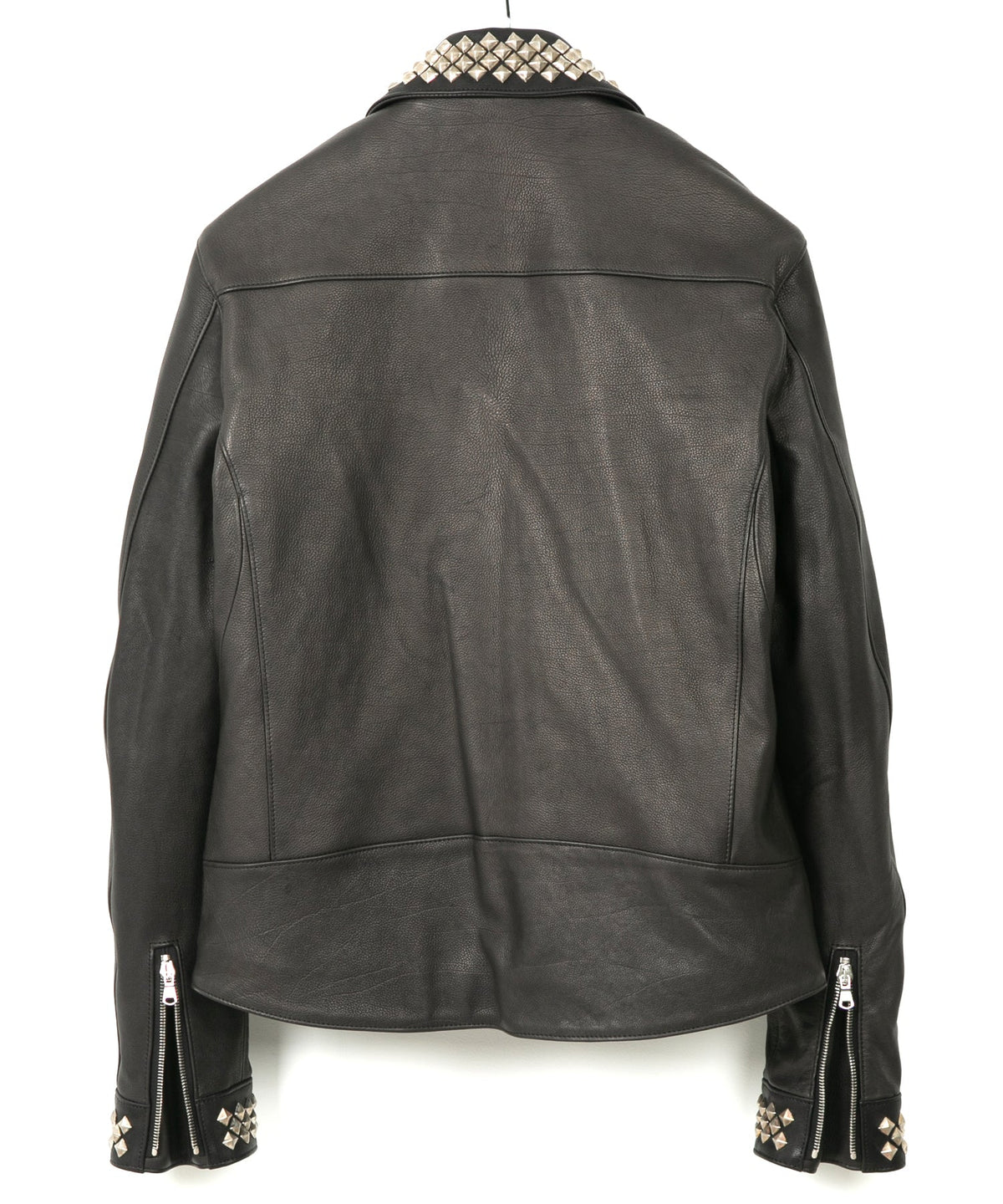 New Zealand Calf Skin "CRAY" Studs Double Riders - BLACK