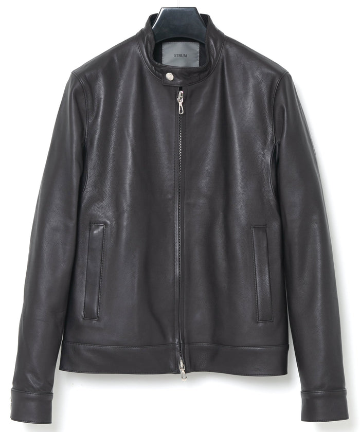 オイルカーフ LUCA シングルライダースジャケット - BLACK