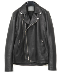 オイルカーフ RAVEN ダブルライダースジャケット - BLACK