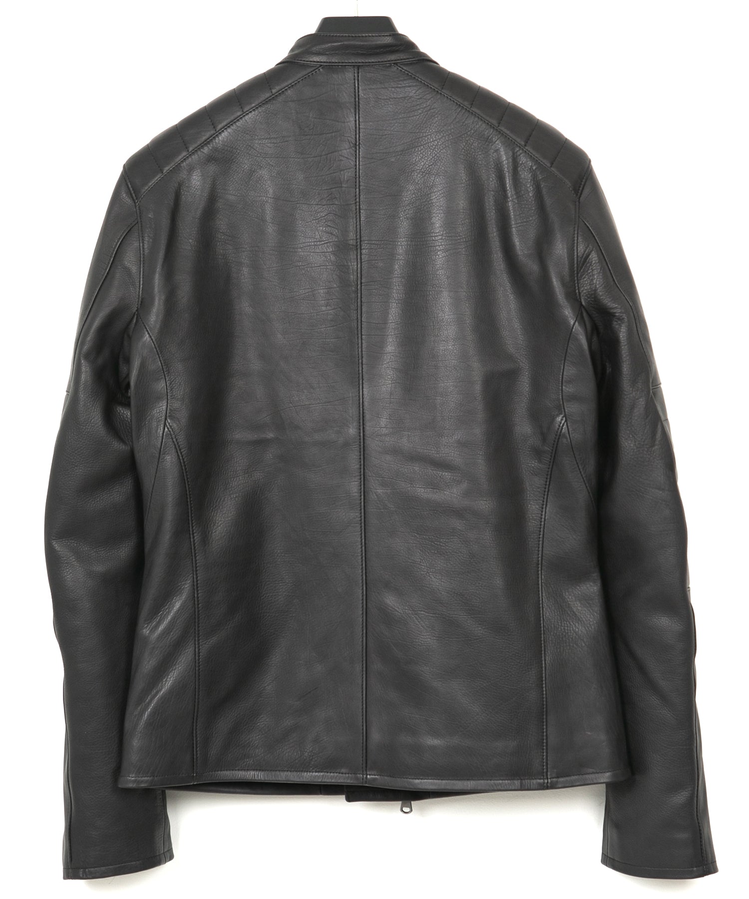 Load image into Gallery viewer, Oil Calf RAW BURST Semi Double Riders Jacket - BLACK