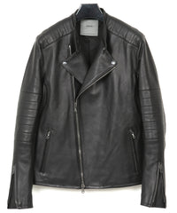 オイルカーフ RAW BURST セミダブルライダースジャケット - BLACK