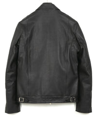 オイルカーフ SPEEDER ダブルライダースジャケット - BLACK