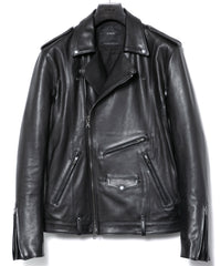 Oil Calfskin Double Riders ROM [DARK] - BLACK