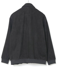 Load image into Gallery viewer, Suede Sheepskin DUKE Ribbed Blouson - BLACK