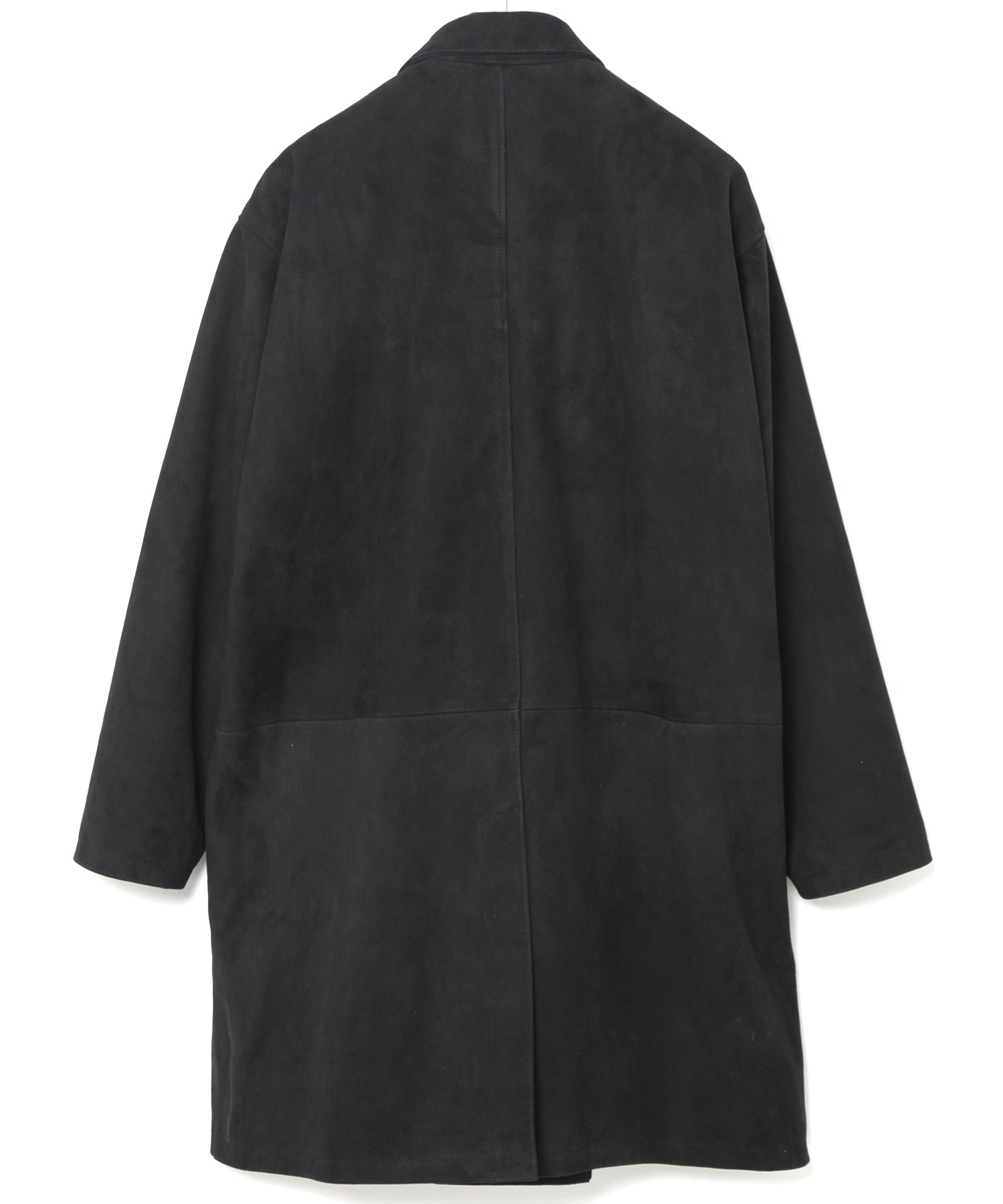 Load image into Gallery viewer, Sheepskin Suede BILL Sheepskin Suede Middle Coat - BLACK