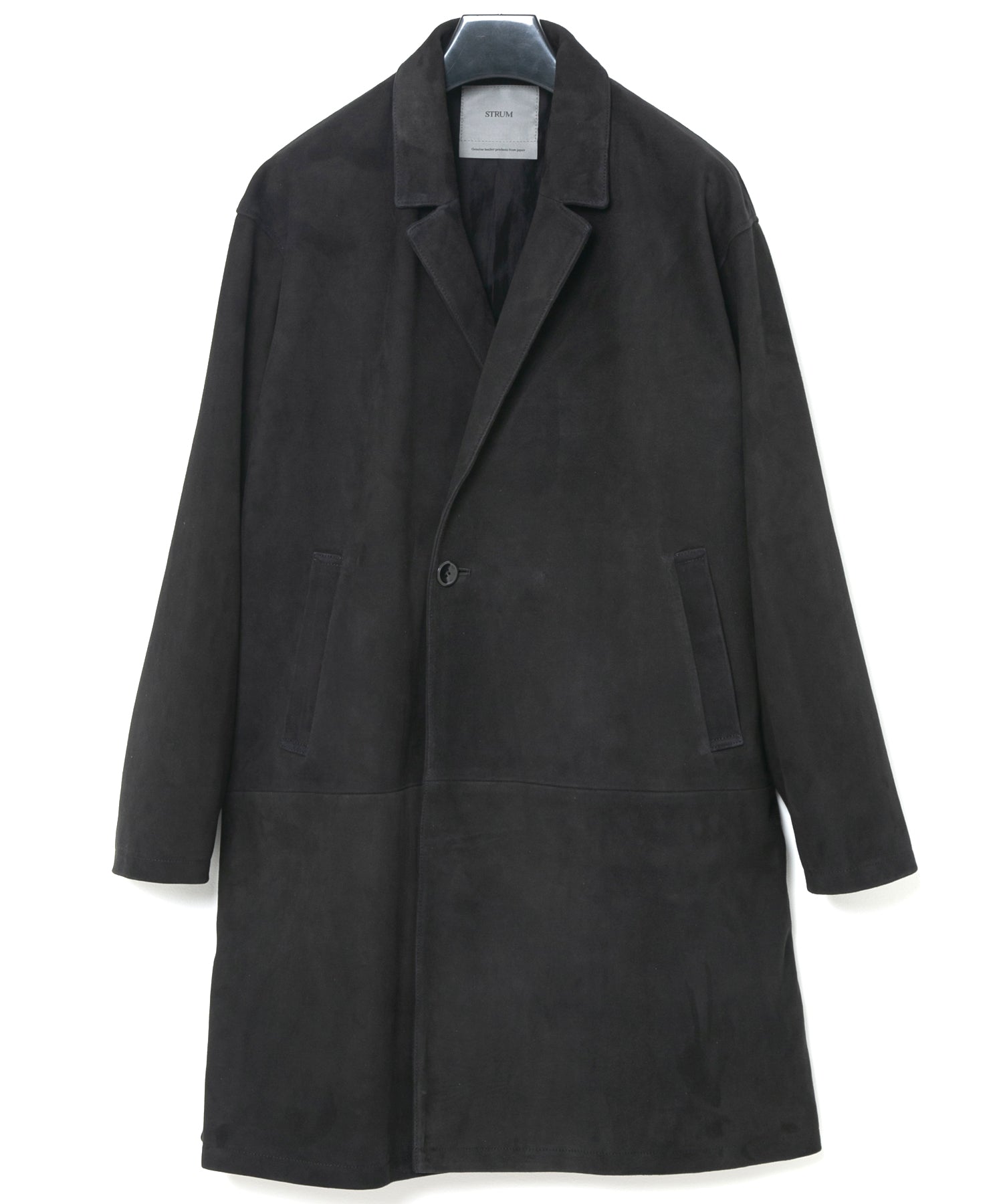 Load image into Gallery viewer, Sheepskin Suede BILL Sheepskin Suede Middle Coat - BLACK