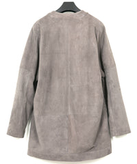 Sheep Suede L.KURT Sheep Suede Midriff Cardigan - GRAIGE