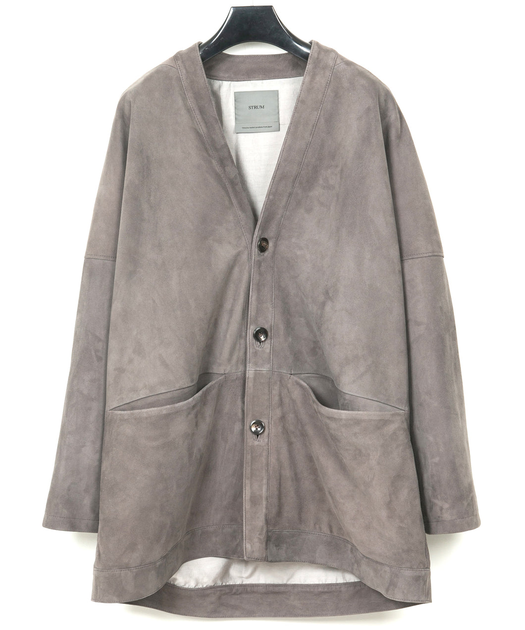 Sheep Suede L.KURT Sheep Suede Midriff Cardigan - GRAIGE