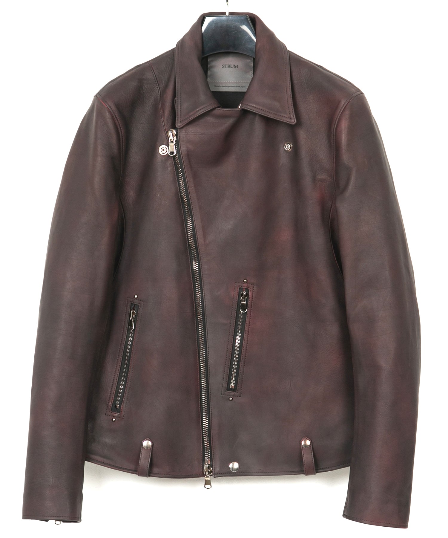 フルタンニン鞣し カーフスキン 燃焼製品染め HI-FLYER ダブル