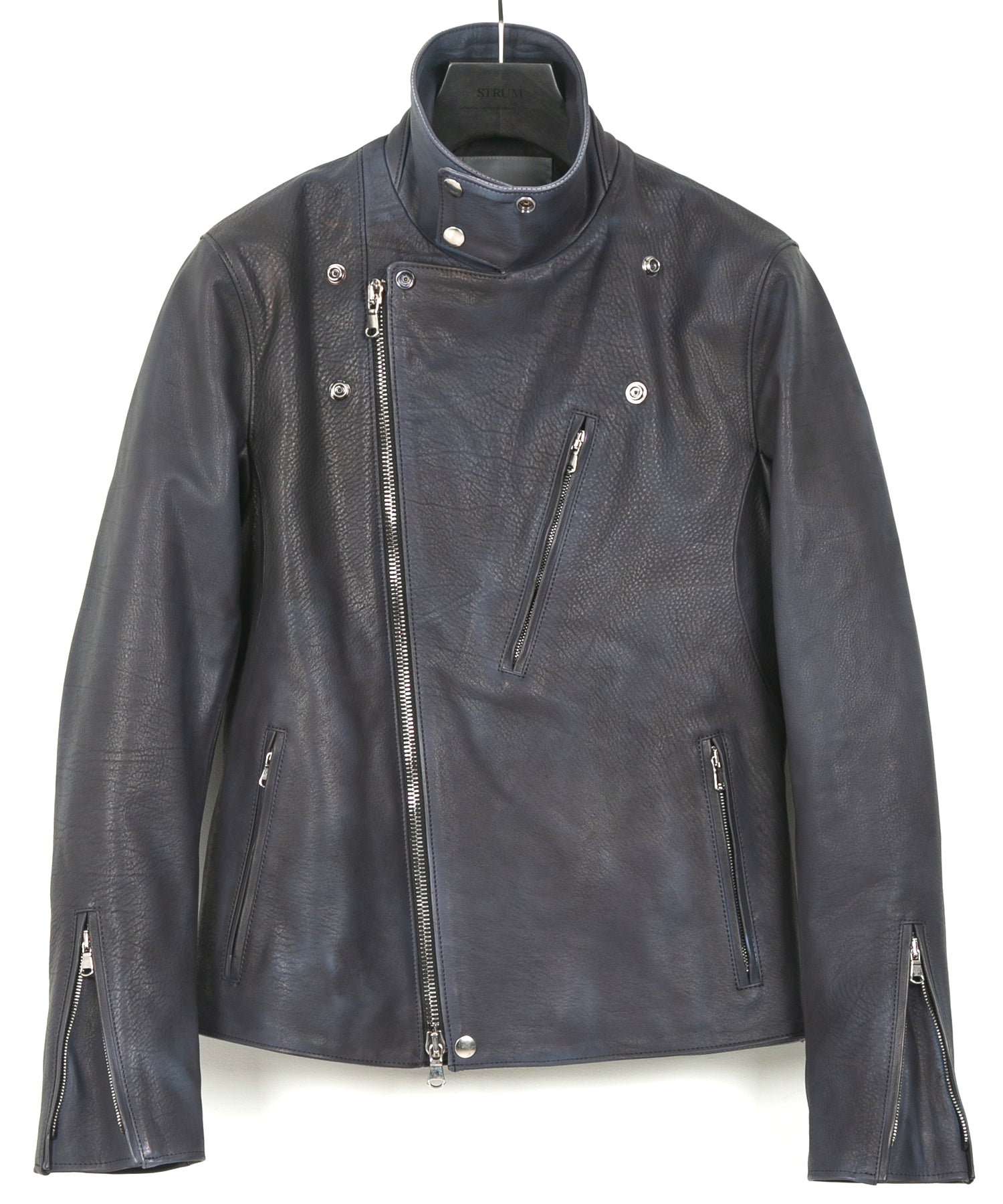 白鞣し × ベジタブルタンニン鞣し カーフ スキン Burning dyed - 燃焼