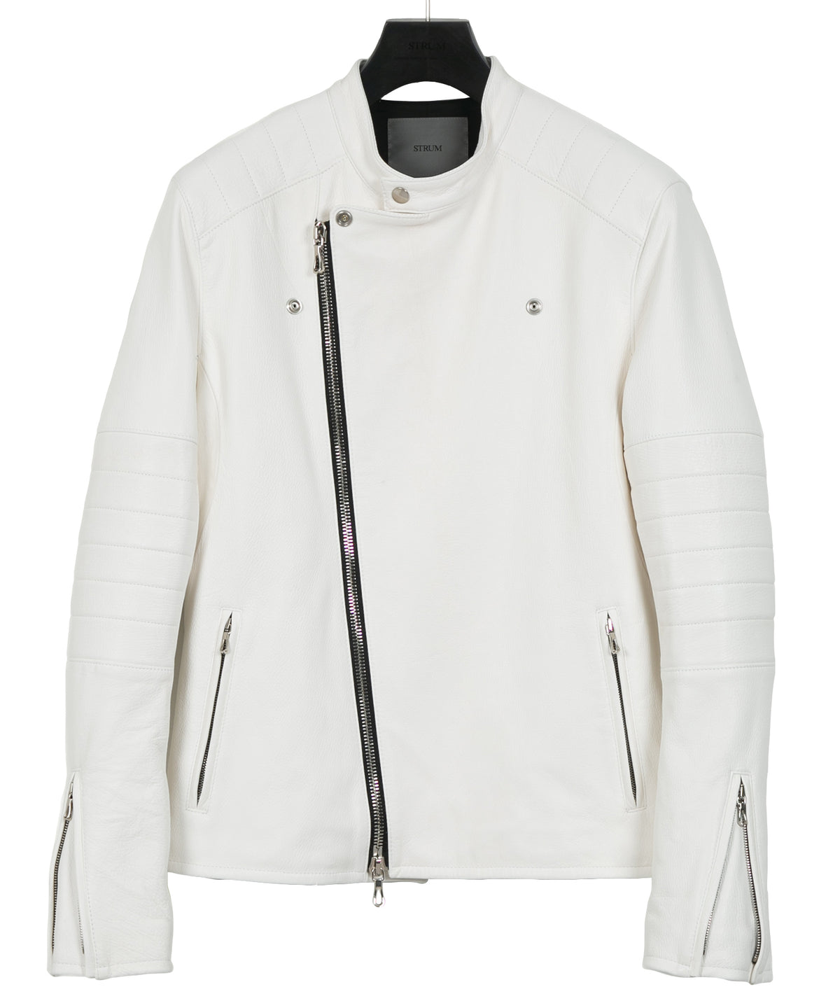 白鞣し ディアスキン  RAW BURST セミダブル ライダース - WHITE