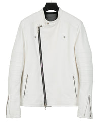 白鞣し ディアスキン  RAW BURST セミダブル ライダース - WHITE