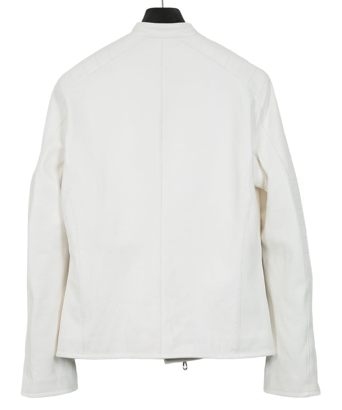 白鞣し ディアスキン  RAW BURST セミダブル ライダース - WHITE