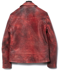 Full Vegetable Tannd Double Shoulder Steer Hide Garment Burning Dyed Double Riders LIST - DEEP RUBY