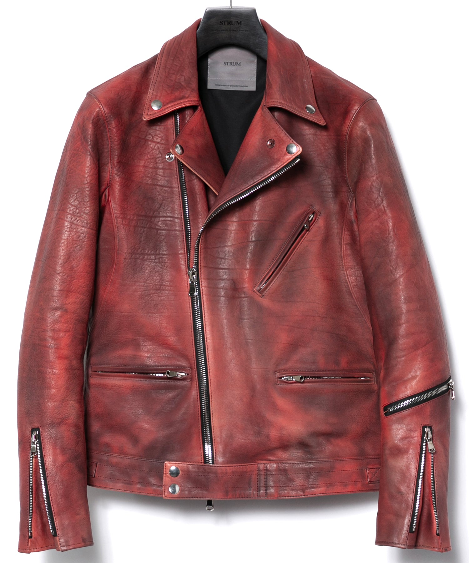 フルベジタブルタンニン鞣し ダブルショルダー Burning dyed フルベジタブルタンニン鞣し ダブルショルダー Burning dyed