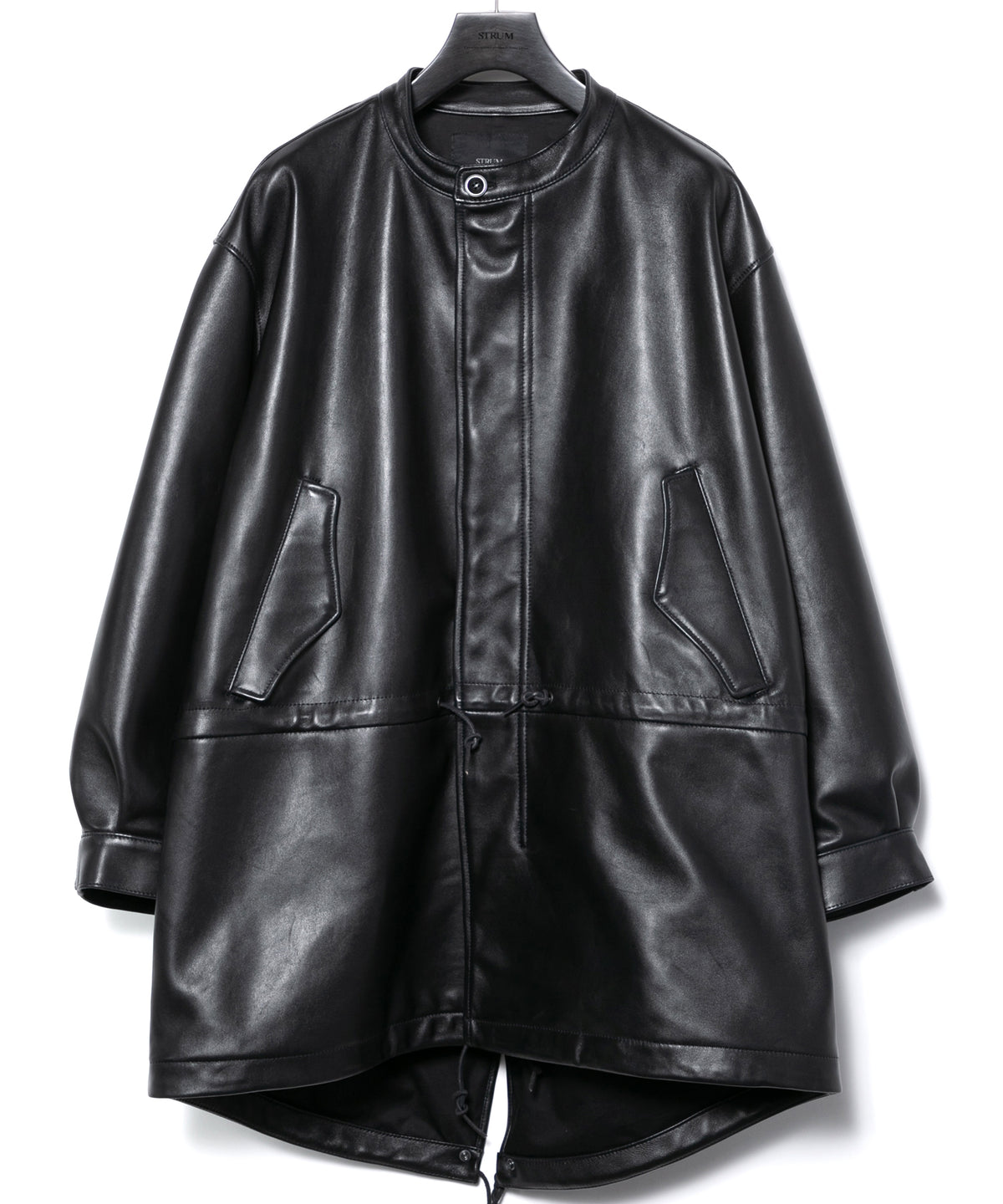 モンゴル ラム RUMBLE [DARK] フィッシュテールコート - BLACK