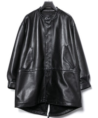 モンゴル ラム RUMBLE [DARK] フィッシュテールコート - BLACK