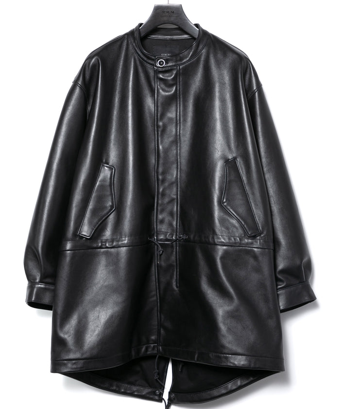 モンゴル ラム RUMBLE [DARK] フィッシュテールコート - BLACK