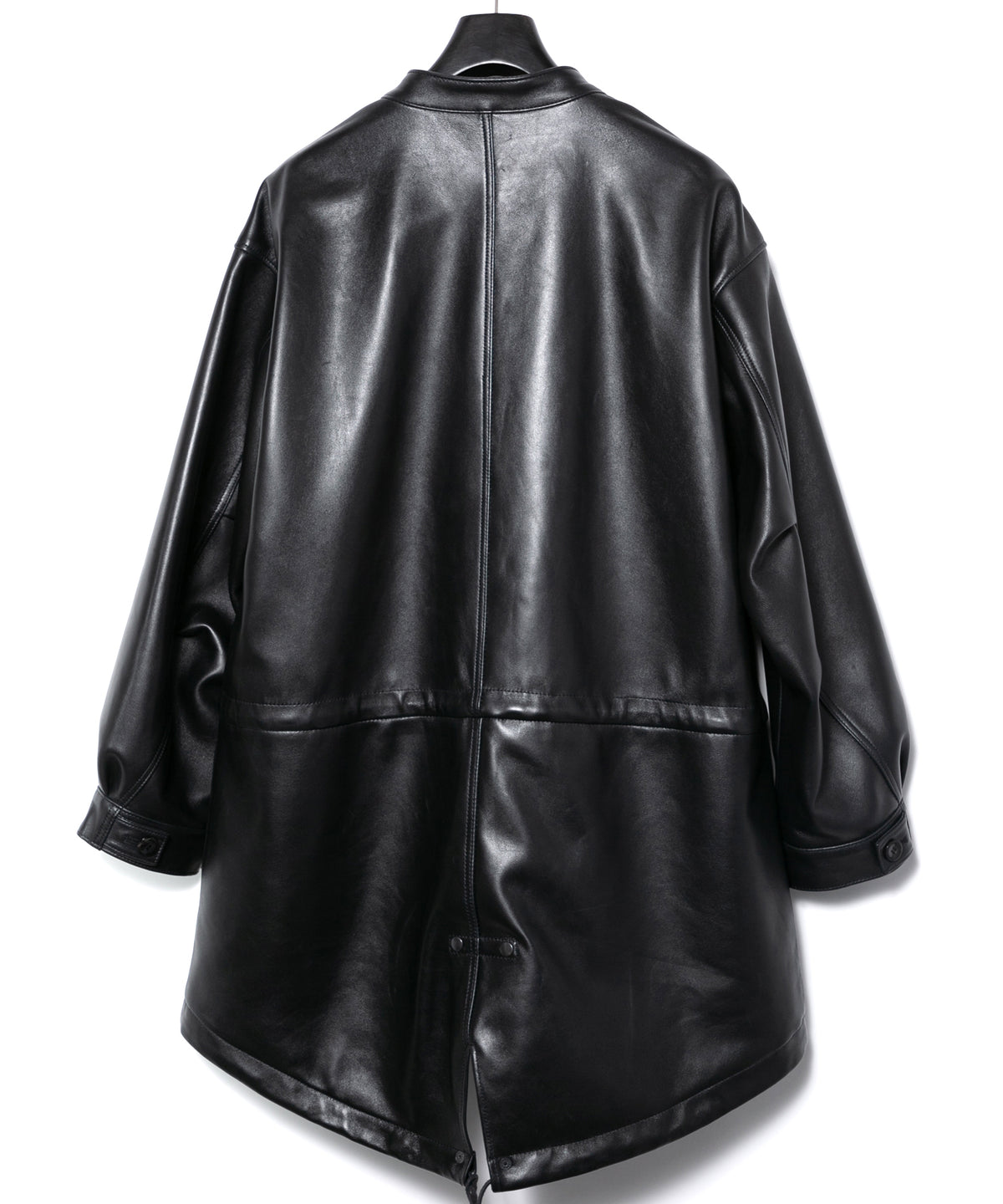 モンゴル ラム RUMBLE [DARK] フィッシュテールコート - BLACK