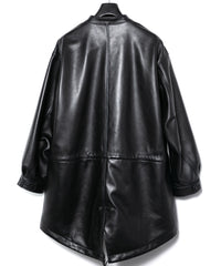 モンゴル ラム RUMBLE [DARK] フィッシュテールコート - BLACK