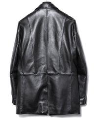 モンゴル ラム ASH [DARK] テーラードジャケット - BLACK