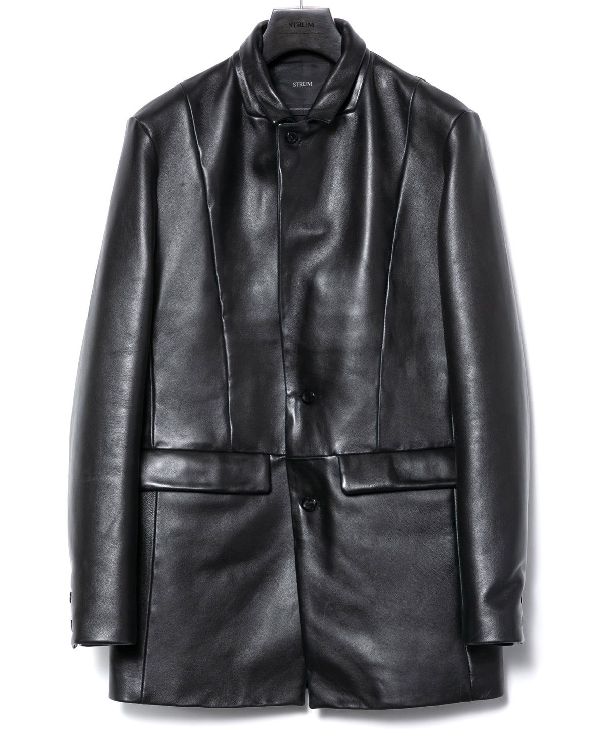 モンゴル ラム ASH [DARK] テーラードジャケット - BLACK