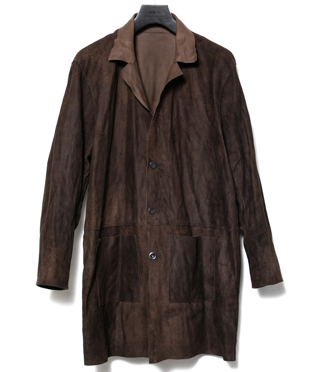 ハイブリッド タンニン鞣し カーフスキン DEAD MAN ミドル コート - KHAKI