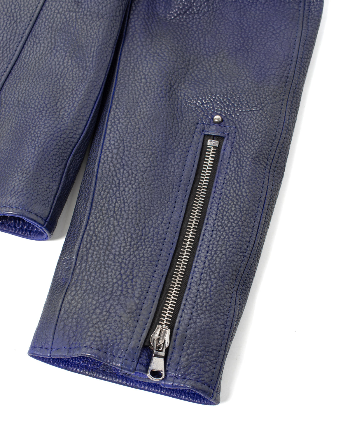 フルベジタブルタンニン鞣し イタリアン シュリンク ダブルショルダー 燃焼製品染め Burning Dyed  HI-FLYER Grande Fit ダブルライダースジャケット - ASH AZU