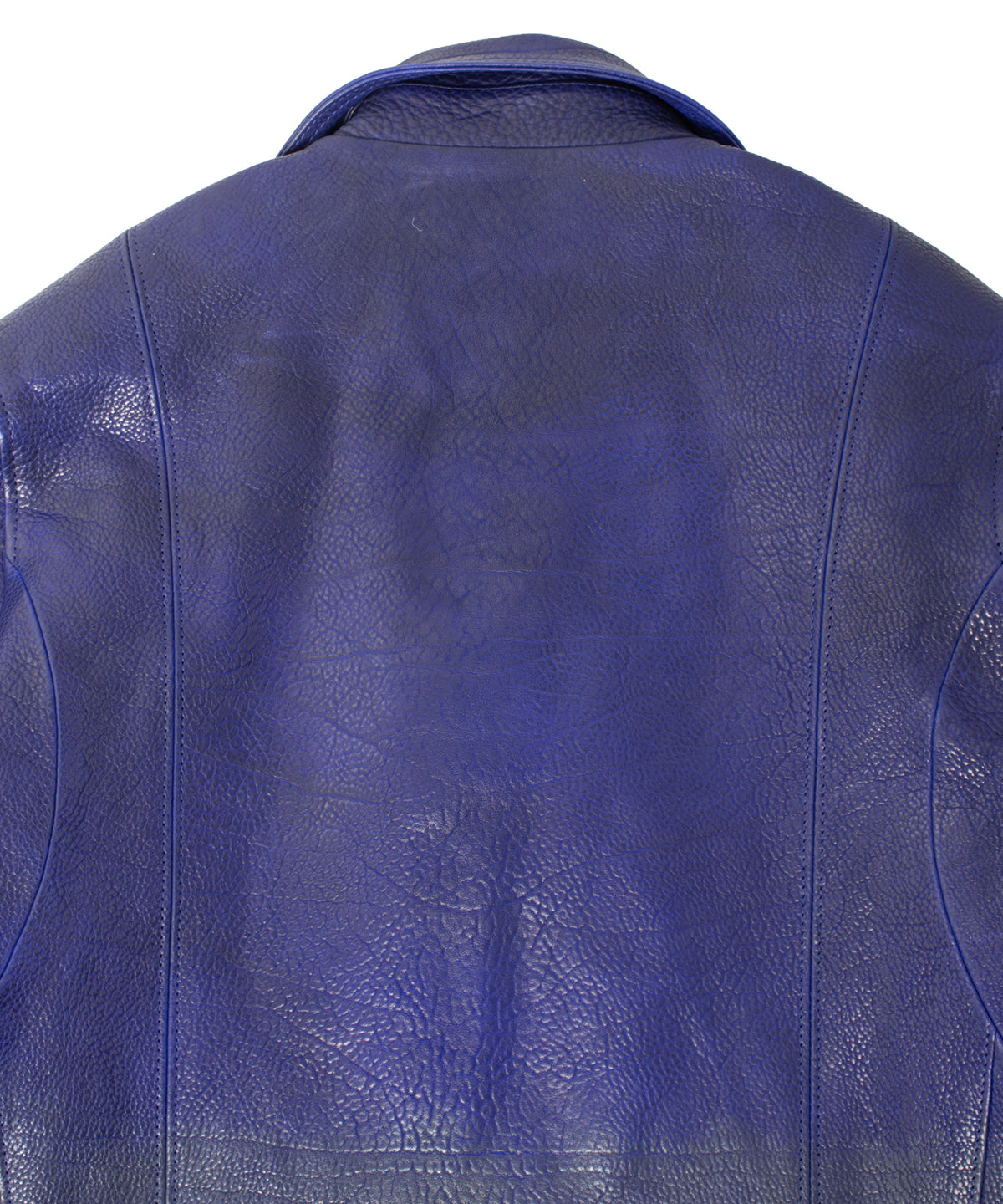 フルベジタブルタンニン鞣し イタリアン シュリンク ダブルショルダー 燃焼製品染め Burning Dyed  HI-FLYER Grande Fit ダブルライダースジャケット - ASH AZU