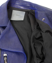 フルベジタブルタンニン鞣し イタリアン シュリンク ダブルショルダー 燃焼製品染め Burning Dyed  HI-FLYER Grande Fit ダブルライダースジャケット - ASH AZU