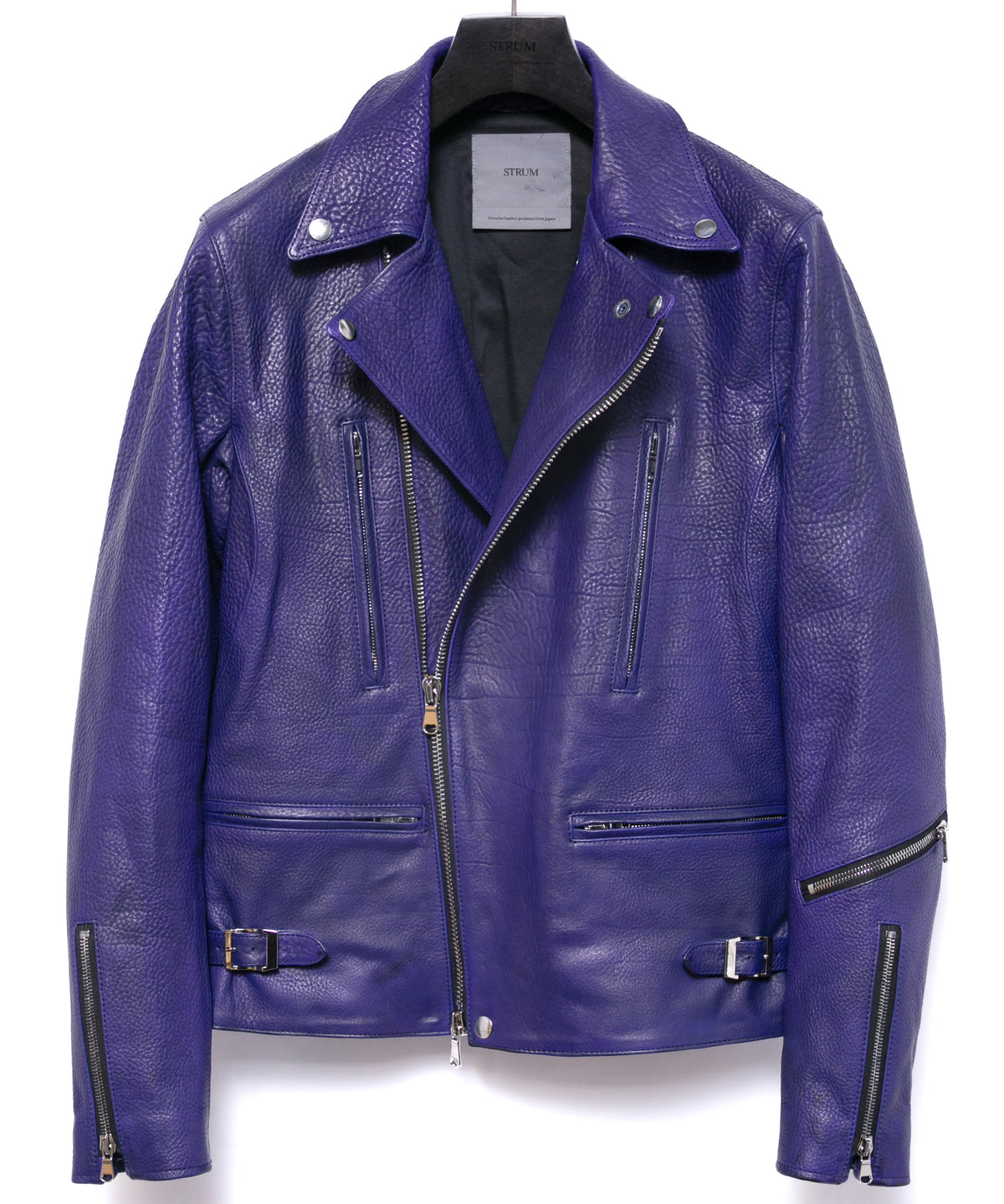 フルベジタブルタンニン鞣し イタリアン シュリンク ダブルショルダー Burning Dyed（燃焼製品染め）LIST ダブルライダースジャケット- CATHEDRAL