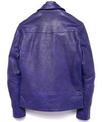 フルベジタブルタンニン鞣し イタリアン シュリンク ダブルショルダー Burning Dyed（燃焼製品染め）LIST ダブルライダースジャケット- CATHEDRAL