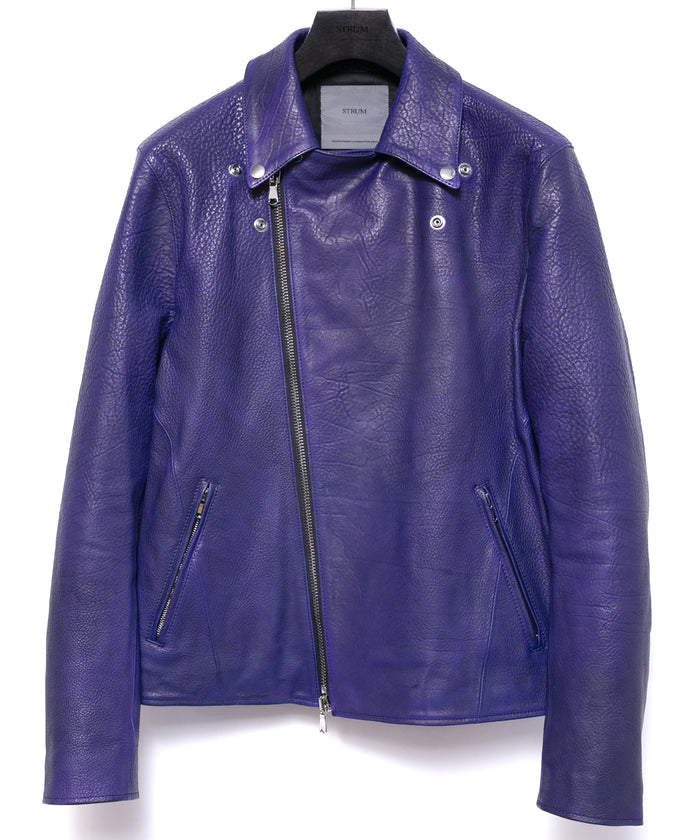 フルベジタブルタンニン鞣し イタリアン シュリンク ダブルショルダー Burning Dyed（燃焼製品染め）TRIGGER ダブルライダースジャケット- CATHEDRAL