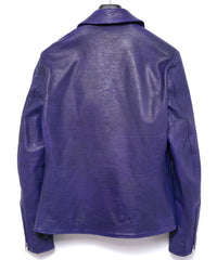 フルベジタブルタンニン鞣し イタリアン シュリンク ダブルショルダー Burning Dyed（燃焼製品染め）TRIGGER ダブルライダースジャケット- CATHEDRAL