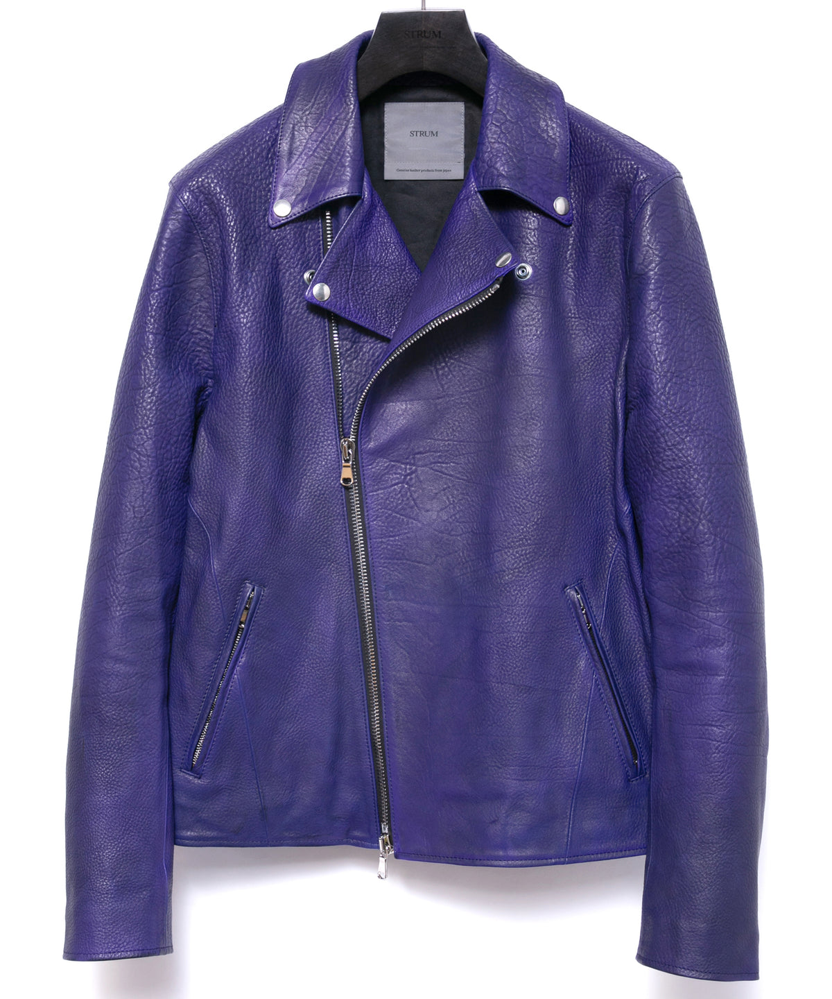 フルベジタブルタンニン鞣し イタリアン シュリンク ダブルショルダー Burning Dyed（燃焼製品染め）TRIGGER ダブルライダースジャケット- CATHEDRAL