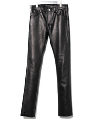 ジャパン ウォッシャブル カウハイド LAD GEAR 5ポケットパンツ - BLACK